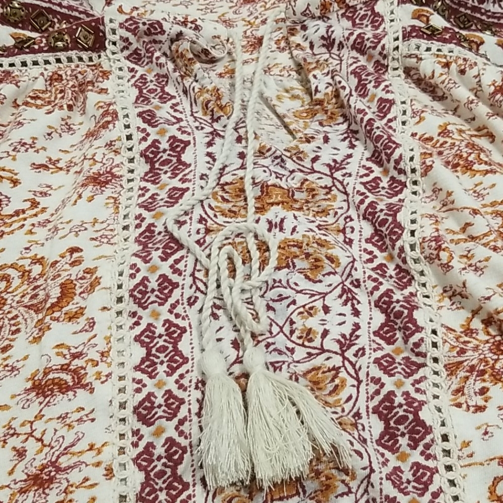 Lucky Brand Boho Peasant top